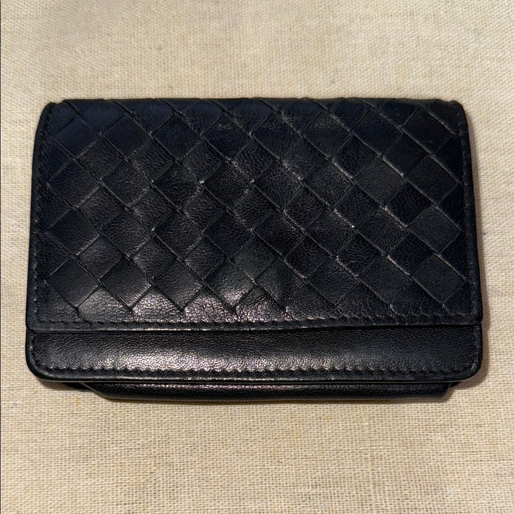 Bottega Woven Leather Card case